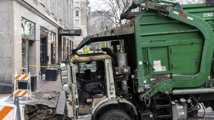 Downtown Omaha Loses Power for Hours After Garbage Truck Gets Stuck in Sinkhole