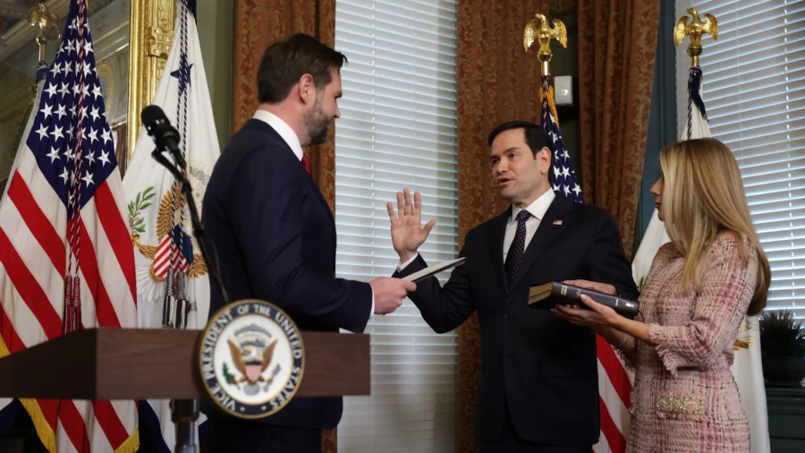 Marco Rubio Sworn In as Secretary of State, First Trump