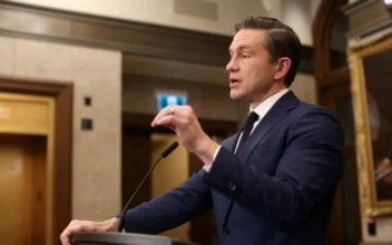 Conservative Party of Canada leader Pierre Poilievre speaks during a news conference on Parliament Hill in Ottawa, on Dec. 20, 2024. (Dave Chan/AFP via Getty Images)
