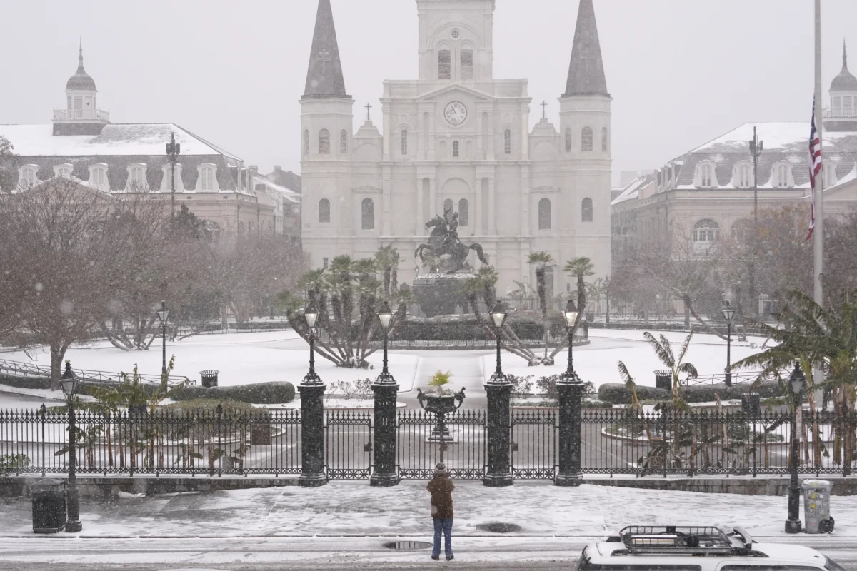 Frigid Storm Drops Rare Snow on Houston and New Orleans as Florida