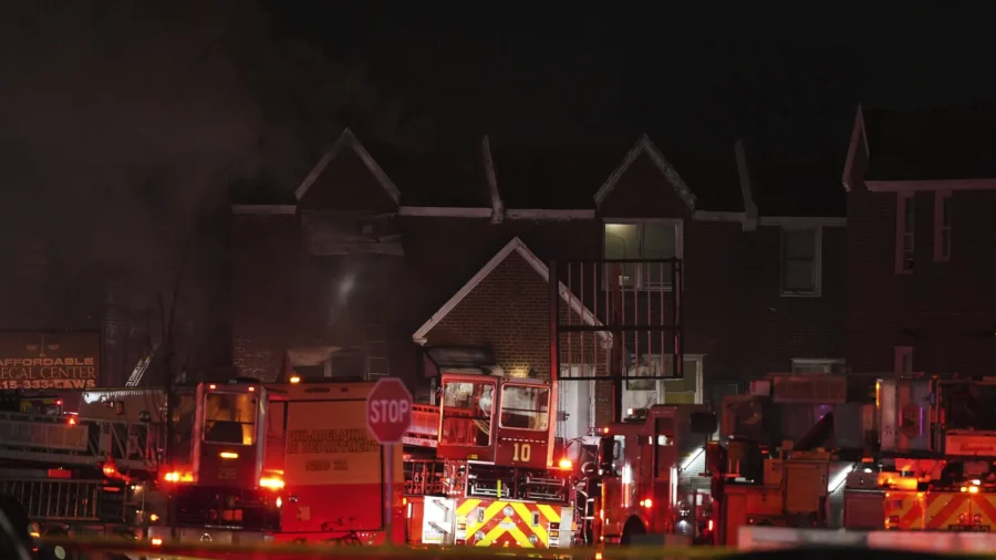 Scene of Small Rescue Plane Crash in Philadelphia