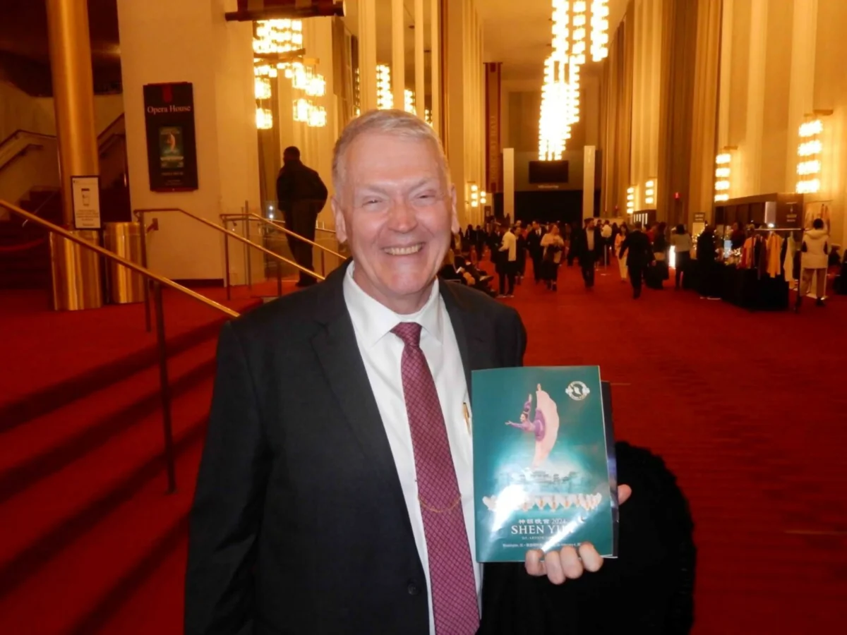 Mark Hurley enjoyed Shen Yun’s evening performance at the Kennedy Center Opera House on Feb. 2, 2024. (Yong Wei/The Epoch Times)