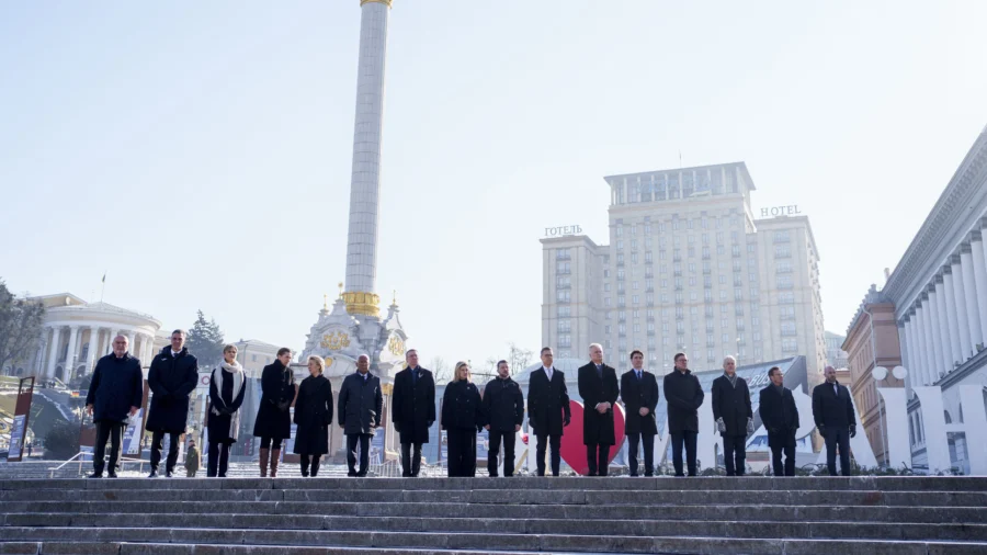 Western Leaders Arrive in Kyiv to Mark 3 Years Since Start of Russian Invasion