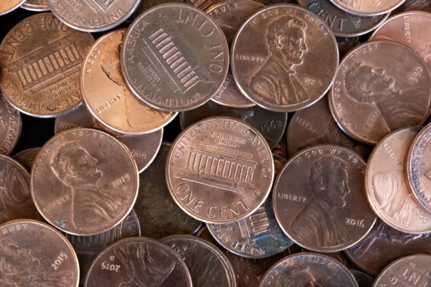 A pile of US pennies in this photo illustration in Washington on Feb. 10, 2025. (Saul Loeb/AFP via Getty Images)