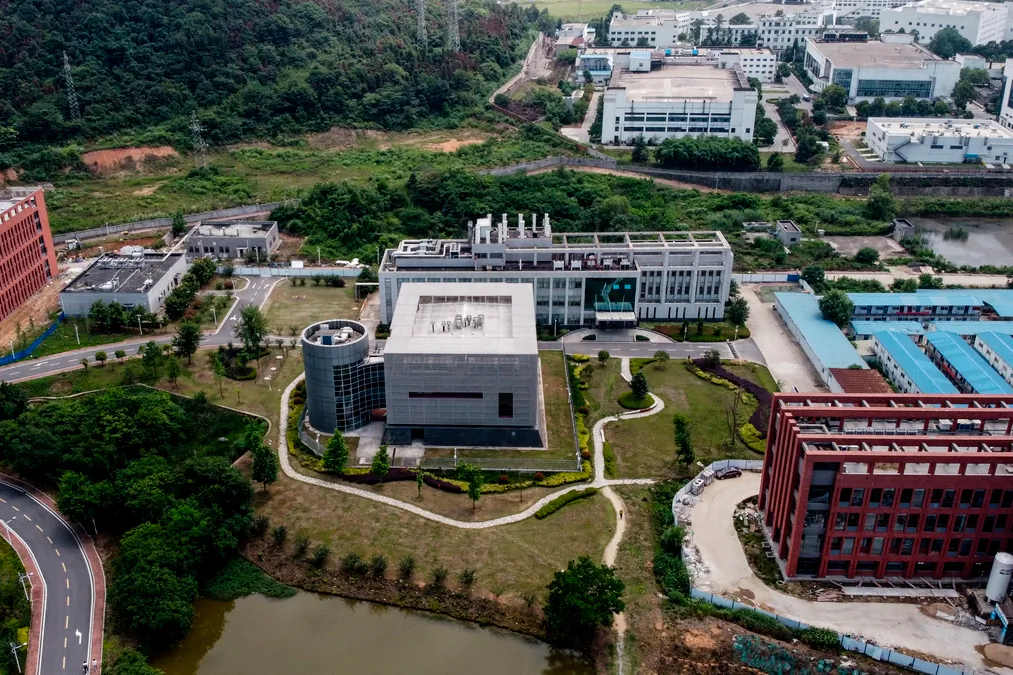 An aerial view of the P4 laboratory (C) on the campus of the Wuhan Institute of Virology in Wuhan, Hubei Province, China, on May 27, 2020. (Hector Retamal/AFP via Getty Images)