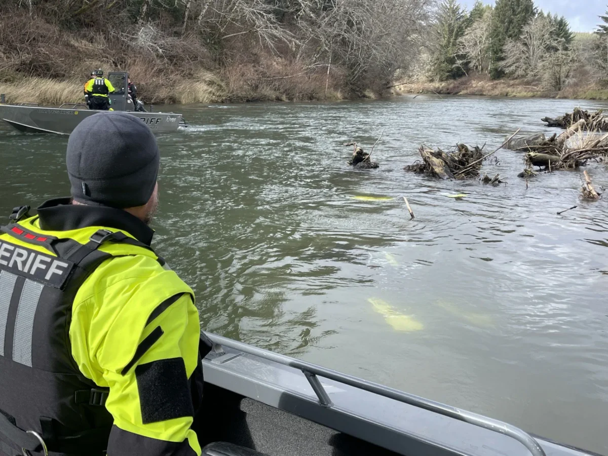 The search for 2-year-old Dane Paulsen on March 5, 2025. (Lincoln County Sheriff's Office)