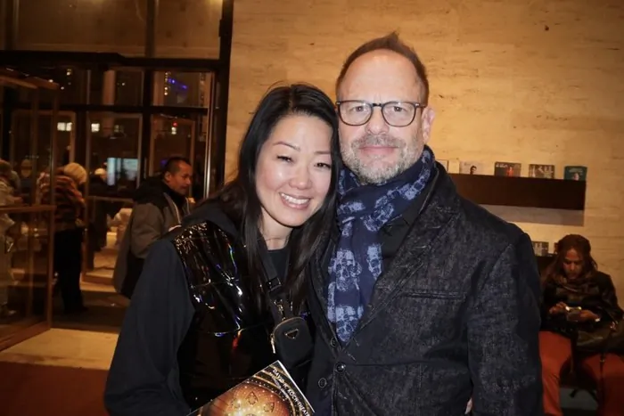 Robin Wilson and a friend at Shen Yun's third performance at the Lincoln Center on April 5, 2024. (Sally Sun/The Epoch Times)