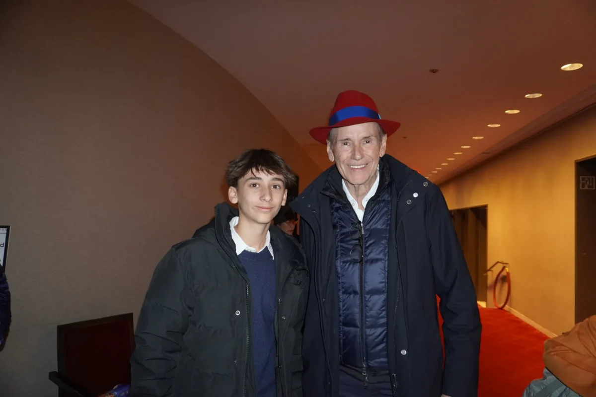 Pierre Brouwers and his son enjoyed Shen Yun at the David H. Koch Theater at Lincoln Center on March 26, 2025. (Sally Sun/The Epoch Times)