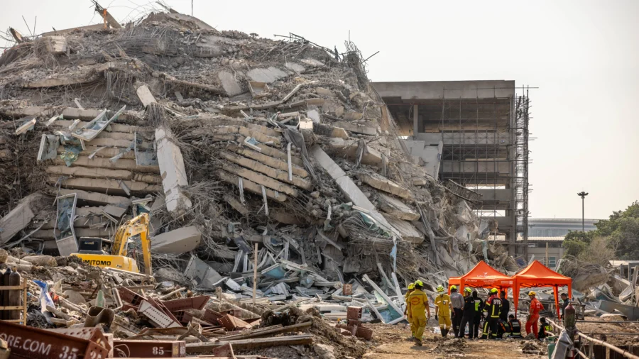 View of Collapsed Building in Bangkok After Major Quake (Continue)
