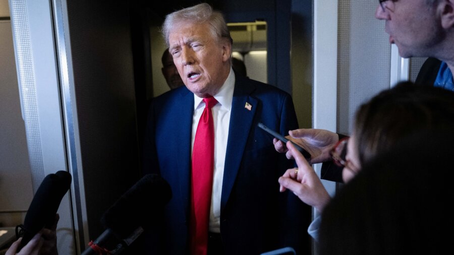 Replay: Trump Speaks With Press on Air Force One (April 6)