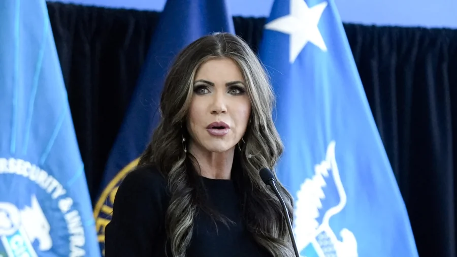 Homeland Security Secretary Noem Holds News Conference With Angel Families