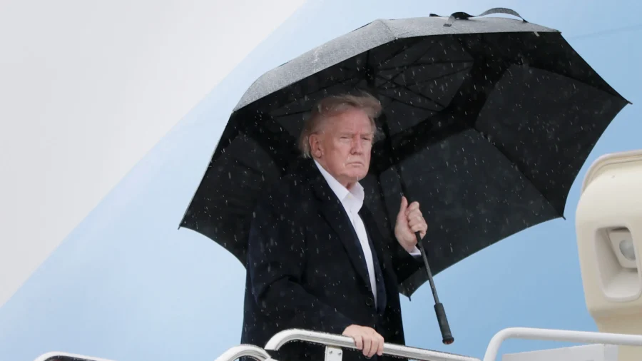 Trump Speaks to Reporters Aboard Air Force One (April 11)