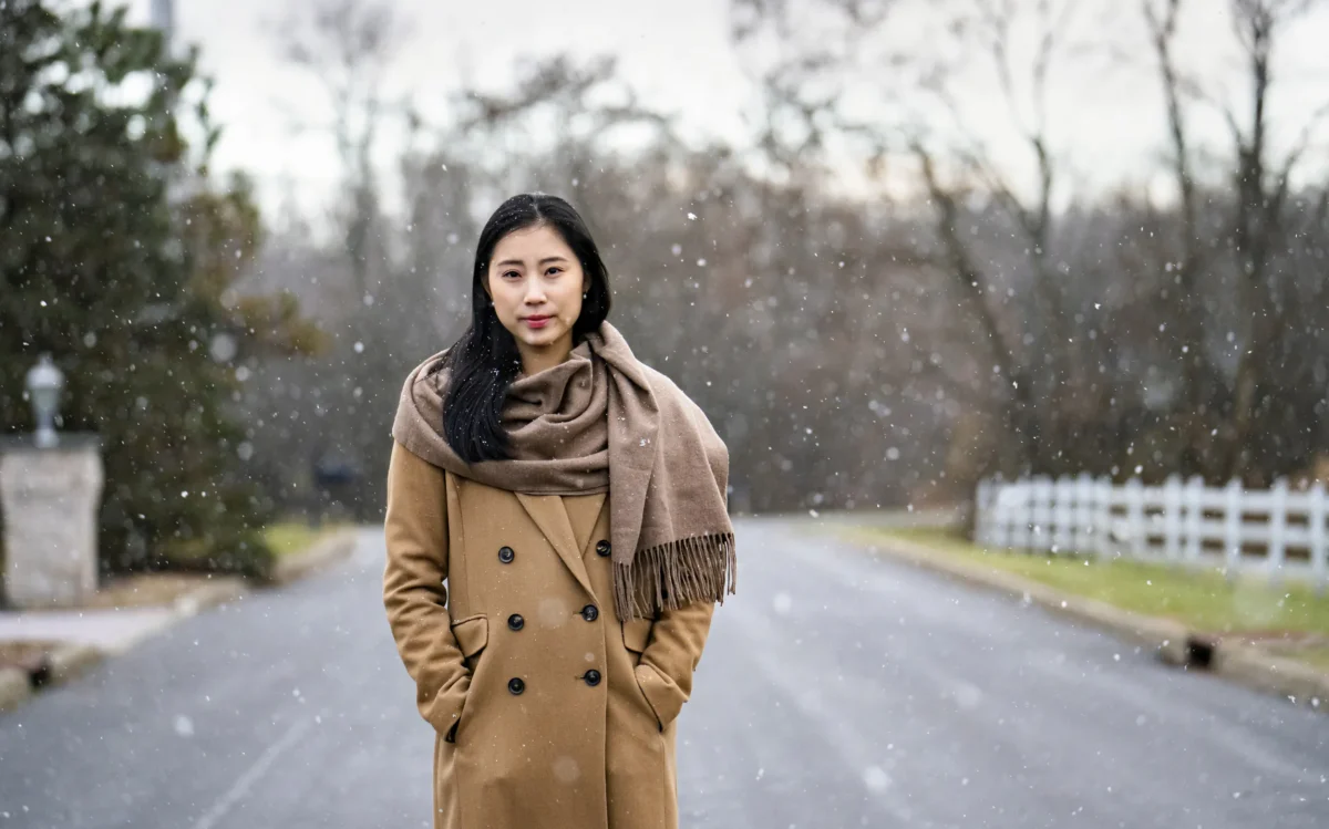 Shen Yun dancer Ellie Rao in Middletown, N.Y., on Dec. 3, 2024. (Samira Bouaou/The Epoch Times)
