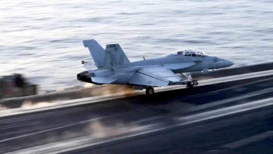 US Navy Fighter Jet Lost Overboard From Aircraft Carrier Truman