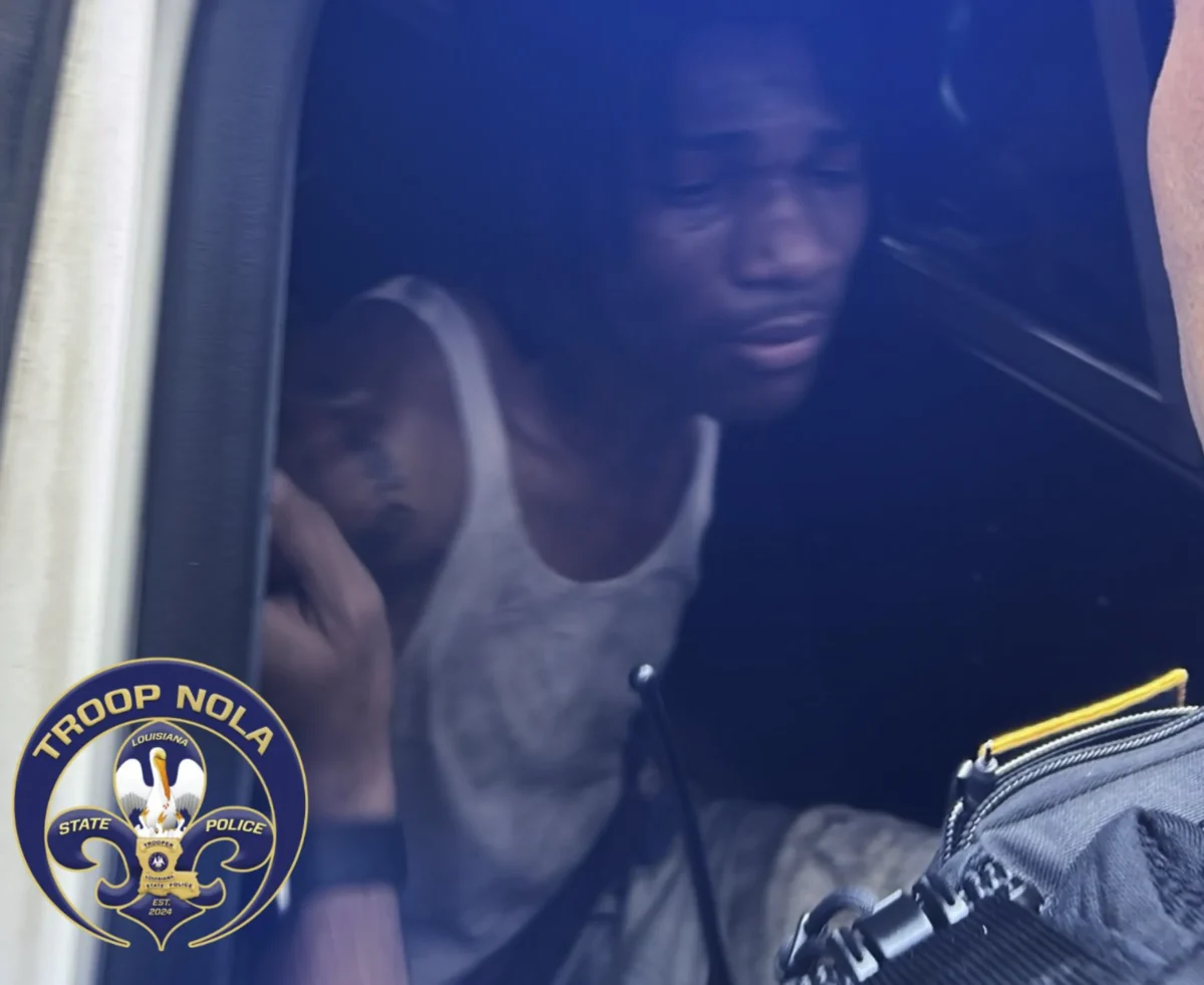 One of New Orleans jail escapees, Kendall Myles, captured in the French Quarter in New Orleans on May 16, 2025. (Louisiana State Police via AP)