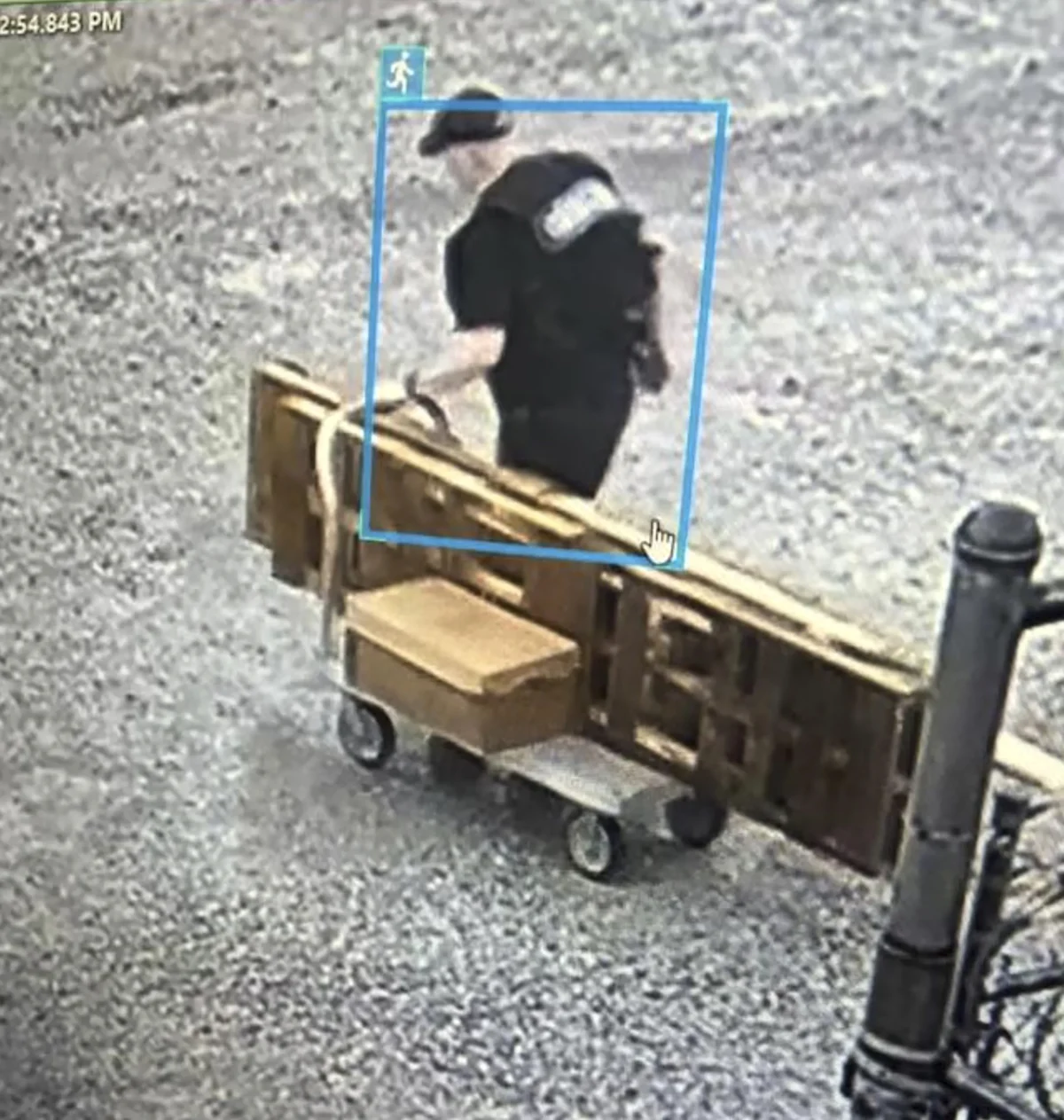 Grant Hardin, a former police chief and convicted killer, escaping the North Central Unit prison, wearing a disguise in Calico Rock, Ark. (Arkansas Department of Corrections via AP)
