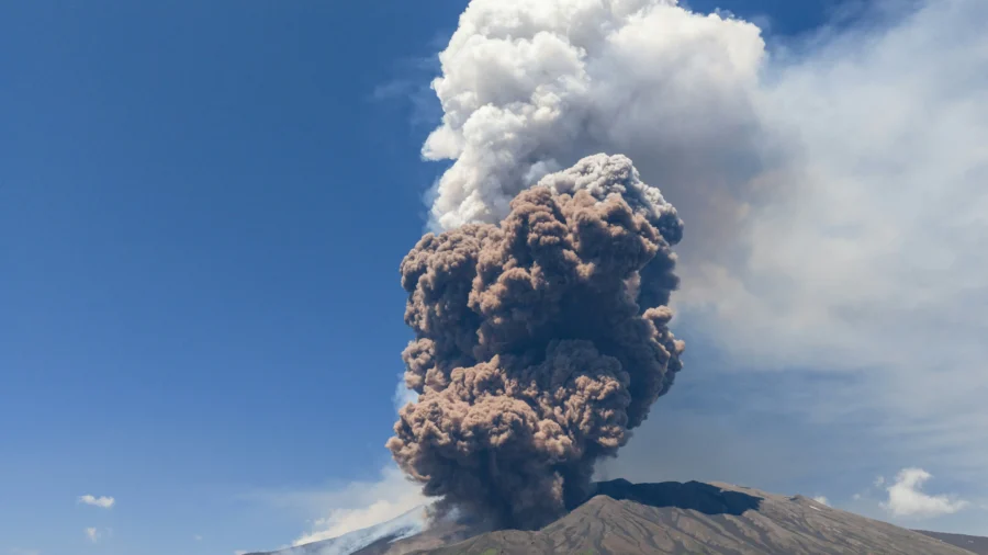 Sicily's Mount Etna Erupts With Columns of Smoke and Ash