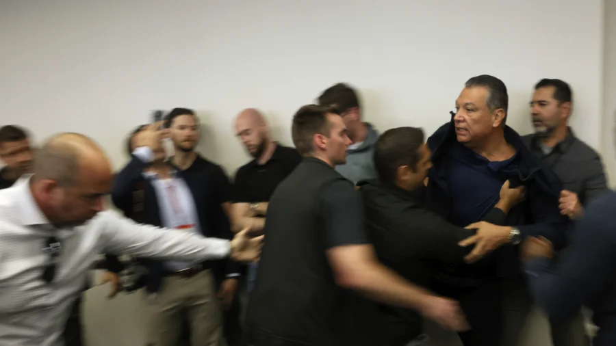 Democratic Sen. Alex Padilla Interrupts Noem’s Press Conference, Forcibly Removed