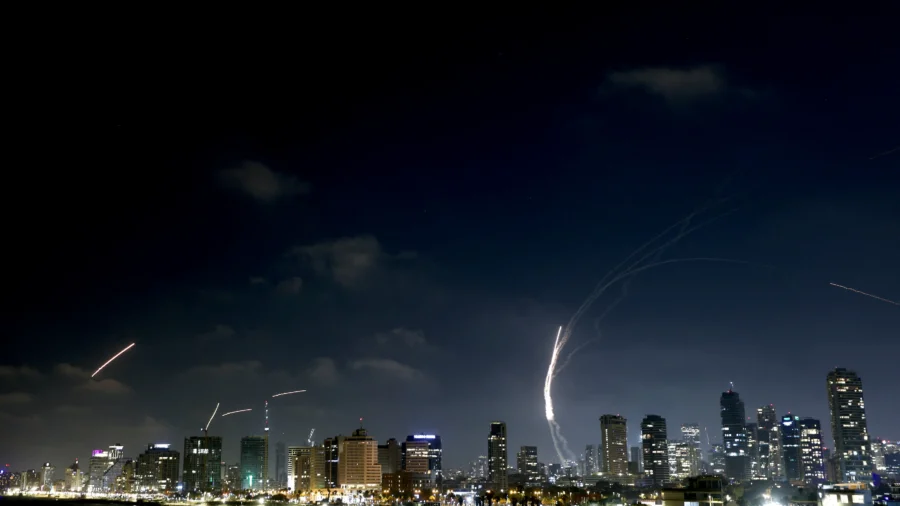 Views of Tel Aviv and Ramat Gan as Iran Fires Missiles at Israel