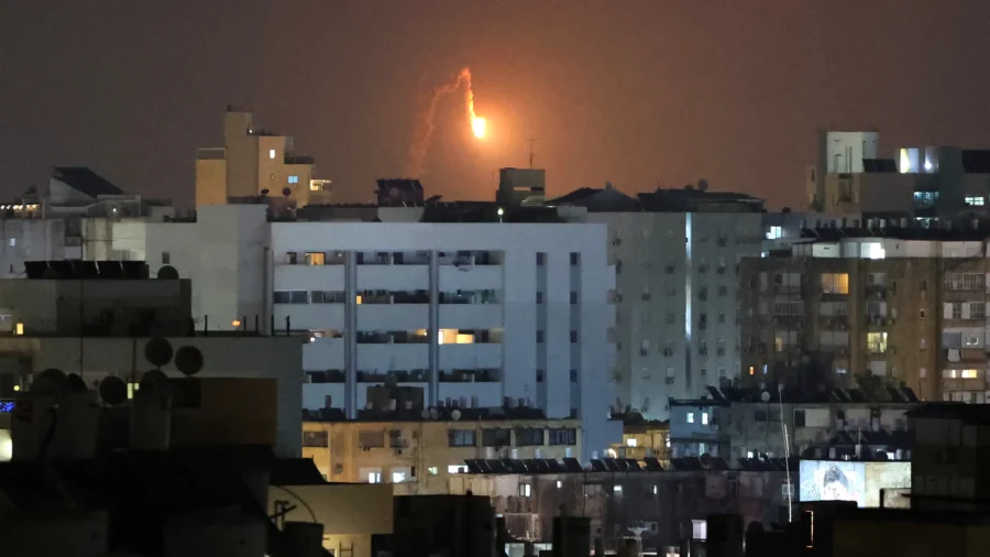 Views of Various Skylines, Ground Shots After Iran Fires Missiles at Israel