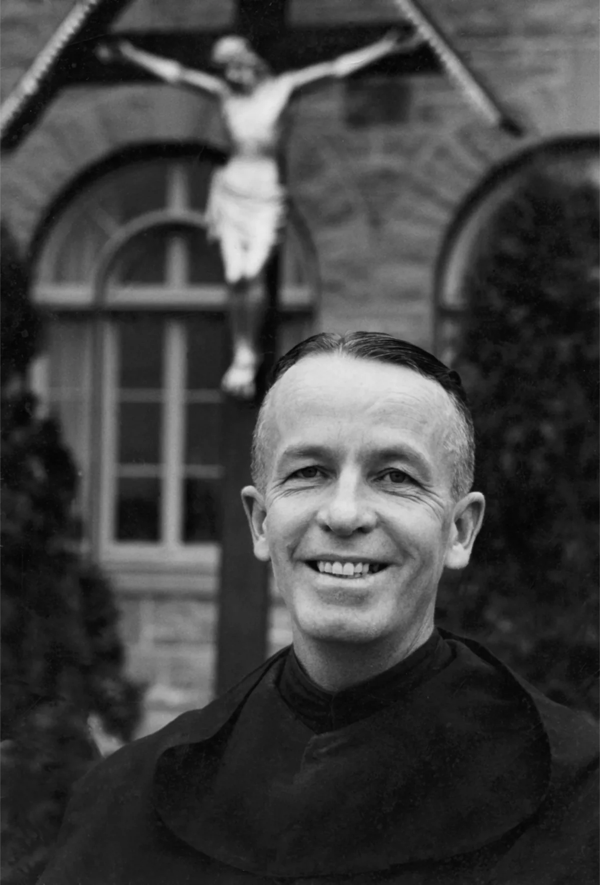 Leonard LaRue, later known as Brother Marinus after converting to Catholicism, is pictured at St. Paul’s Abbey on Dec. 26, 1956. (Courtesy of Ahn Jae-chul, president of The World Peace Freedom United)
