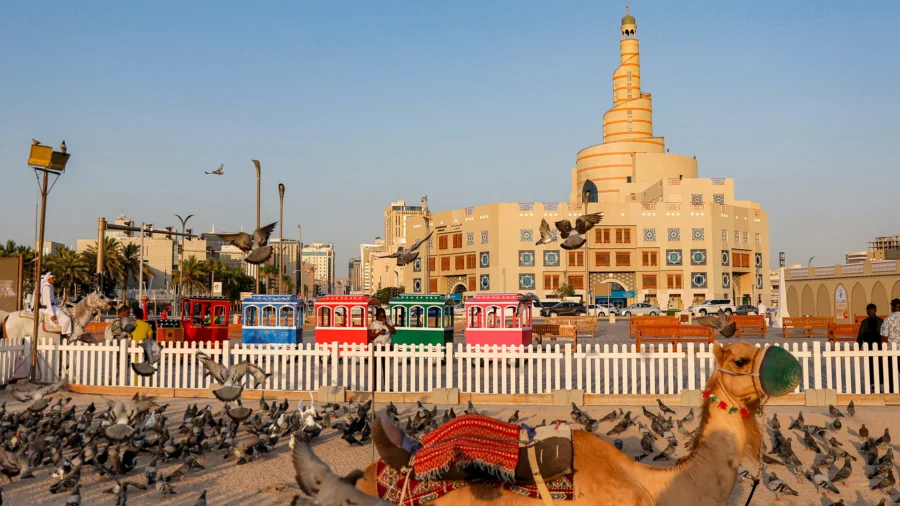 View of Skyline in Doha, Qatar