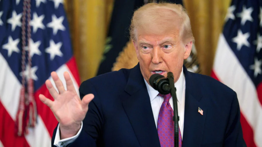 Trump Holds a Press Conference Before Leaving the Hague