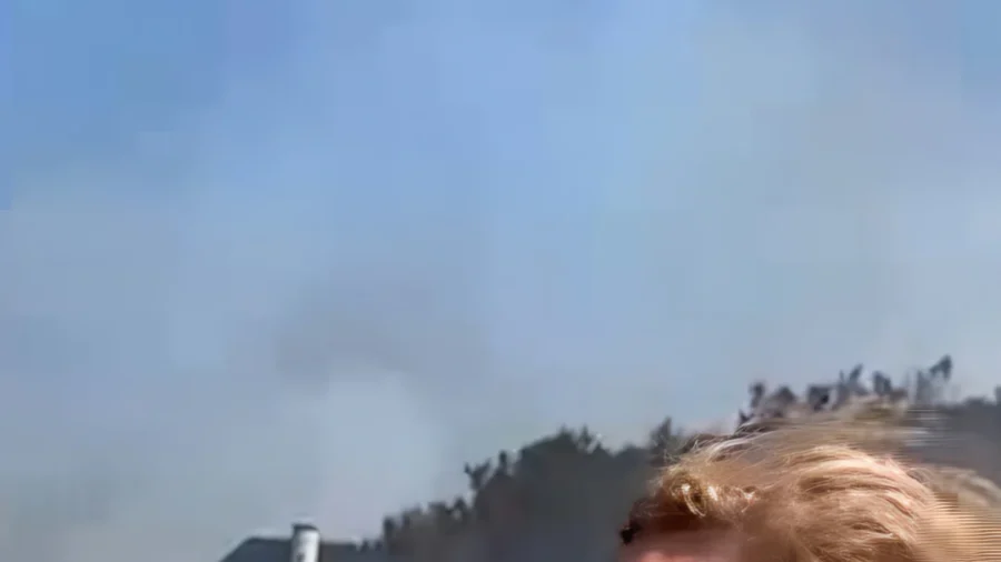 Greece Wildfire Tragedy: Woman Cries as Her Home Burns