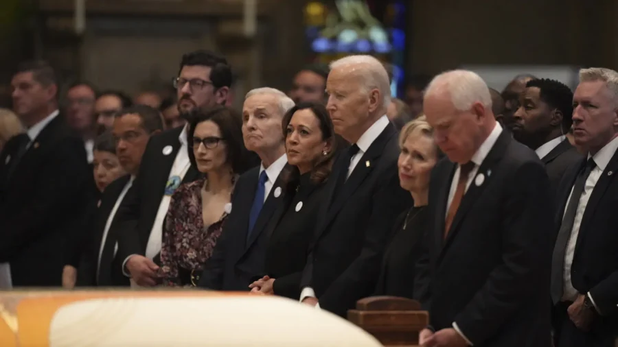 Biden, Harris, Walz Attend Funeral for Former Minnesota House Speaker Melissa Hortman