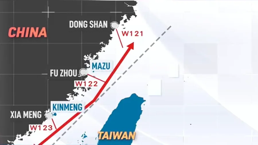 China Opens Controversial Flight Route Near Taiwan