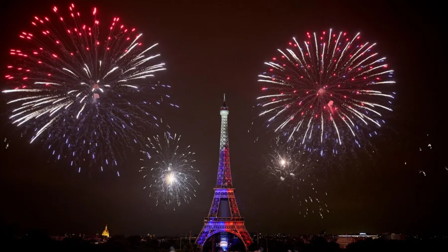 France Celebrates Bastille Day With Fireworks at Eiffel Tower