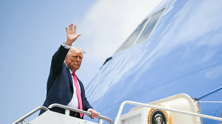 Trump Departs for Scotland