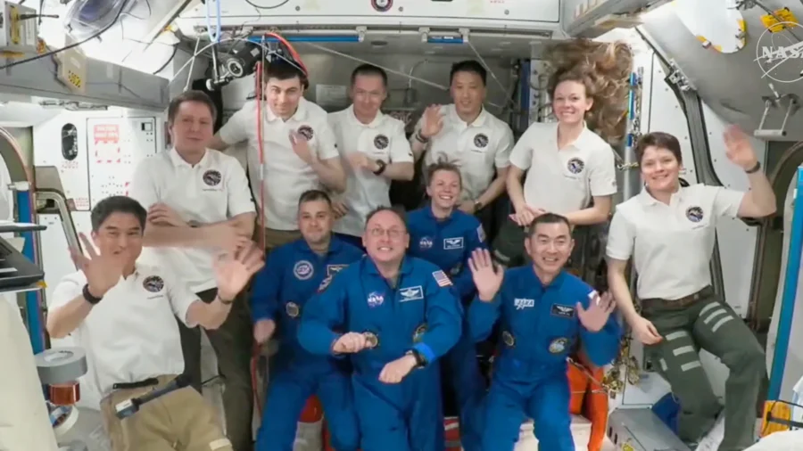 International Space Station Holds Change-of-Command Ceremony