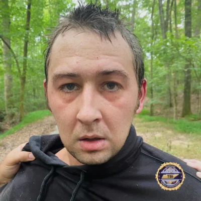 Austin Drummond, moments after having been taken into custody. (Tennessee Bureau of Investigation via AP)
