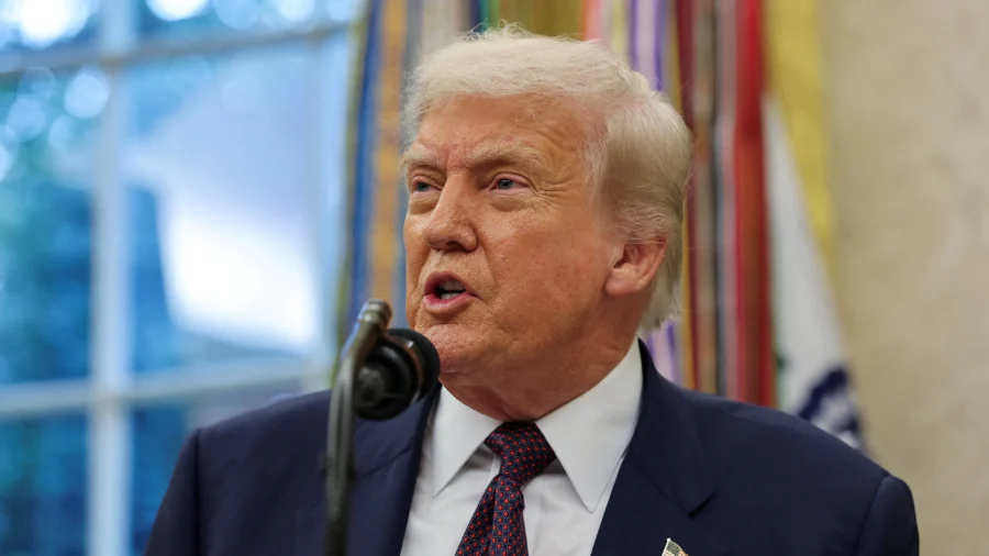 Trump Delivers Remarks Regarding Social Security From Oval Office