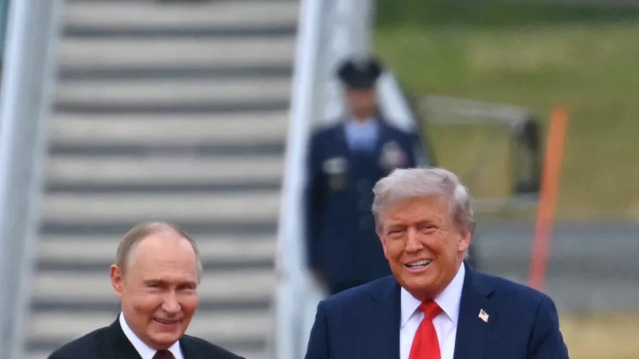 Trump, Putin Shake Hands After Arrival in Alaska