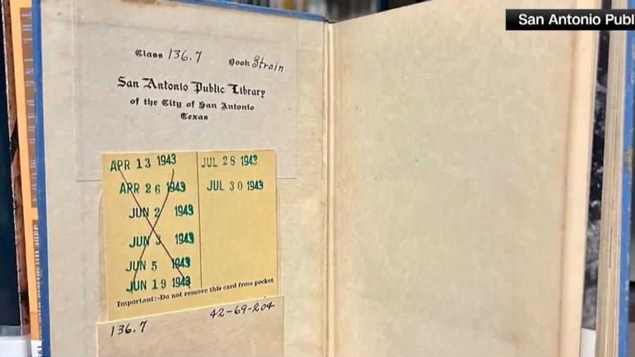 Book Overdue by 82 Years Returned to Texas Library