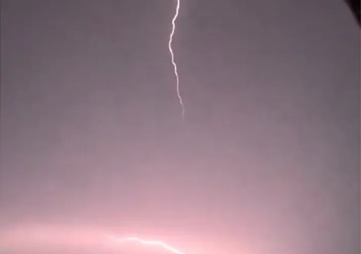 Lightning Bolts Streak Across Arizona Sky