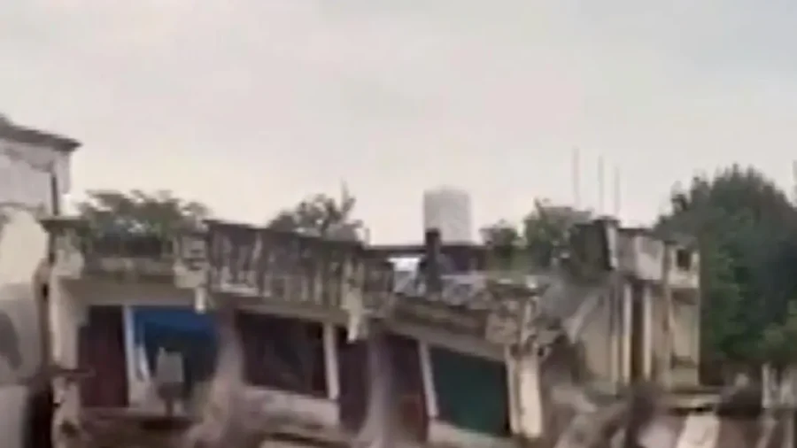 Video Shows Indian Army Rescue Before Building Collapses During Flood