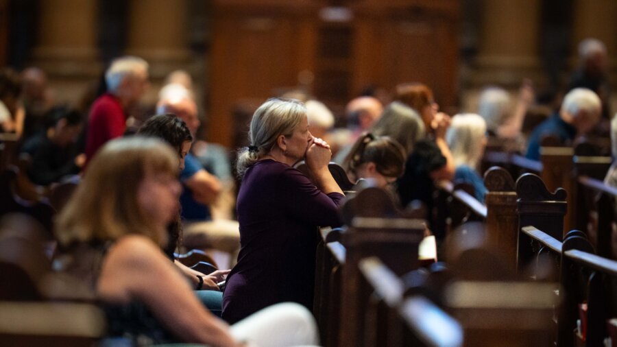 Residents Gather at Local Church for Prayer Service 1 Day After School Shooting