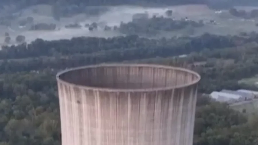 Nuclear Cooling Tower Collapses in Controlled Implosion