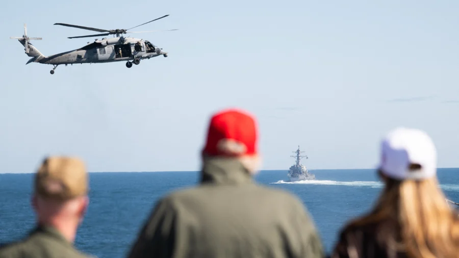 Trump, First Lady Observe a Naval Sea Power Demonstration in Virginia