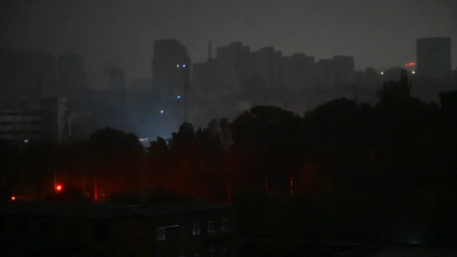 Russian Strike on Energy Sites Plunges Ukraine's Capital Into Darkness