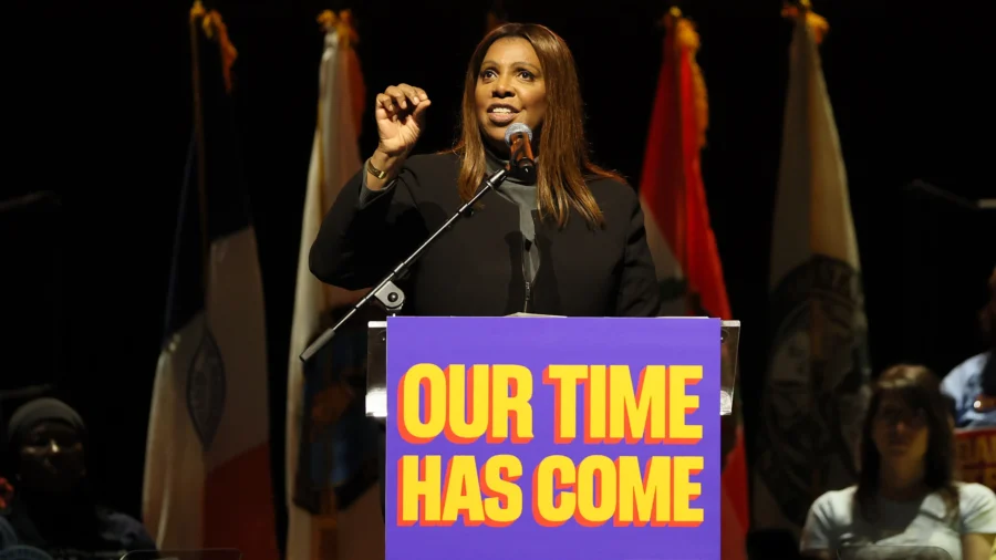 New York AG Letitia James Speaks at Rally in First Appearance Since Indictment