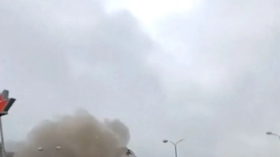 Dramatic Footage Shows Russian Drone Striking Ukraine Apartment Block