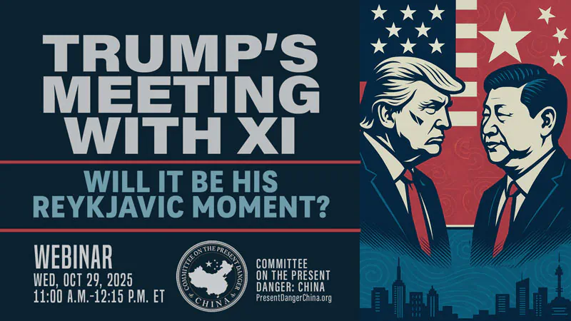 CPDC Webinar: 'Trump’s Meeting With Xi—A Reykjavik Moment?'