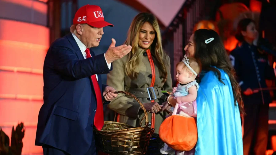 Trump and First Lady Greet Trick-or-Treaters During Halloween Festivities