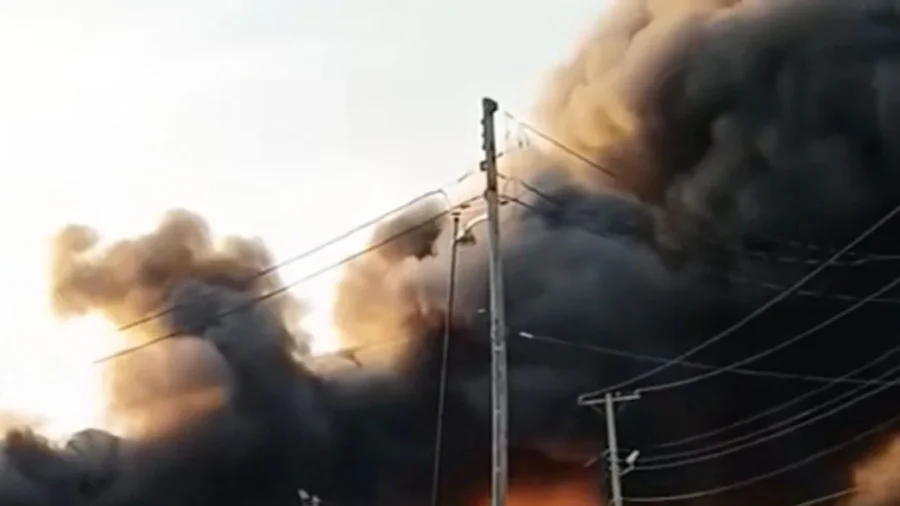UPS Plane Crash: Footage Captured From Nearby Business Shows Billowing Smoke