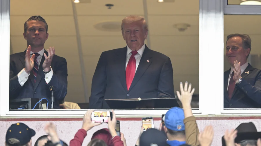 Trump Attends Commanders-Lions Game