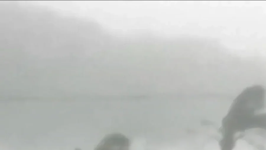Massive Waves Crash into Coastline as Super Typhoon Fung-Wong Slams Philippines
